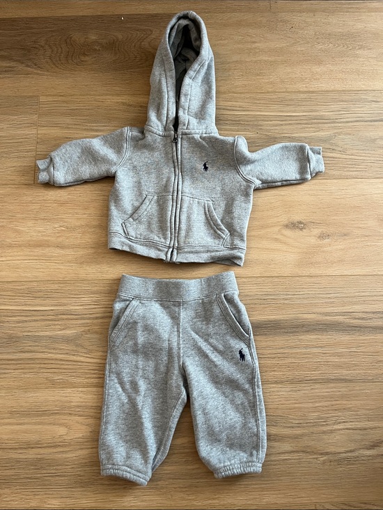 Ralph Lauren Other - Ralph Lauren Heather Gray Hooded Zip Sweatshirt & Jogger Set